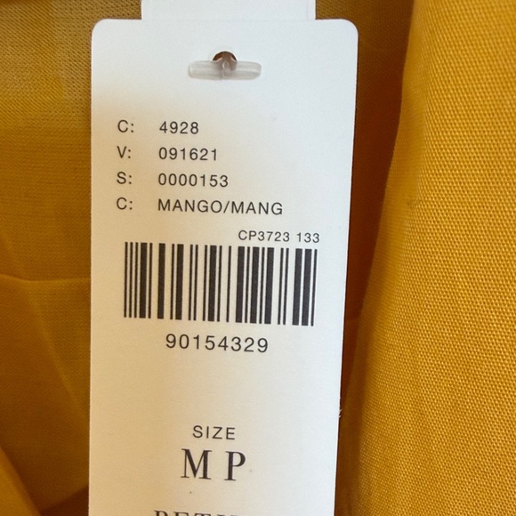 Anthropologie Mustard Midi Dress Medium Petite - Picture 5 of 5